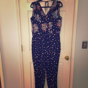 Loft Cropped Length Jumpsuit